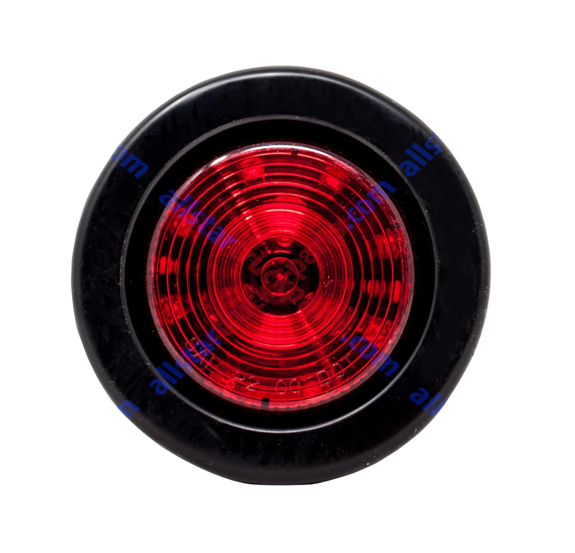2.5" Red/Amber 12 Led Round Side Marker Clearance Lights Grommet Flush Mount, Sealed Truck Trailer with Reflex Lens, IP67 Waterproof- Super Bright DOT SAE P2 FMVSS 180