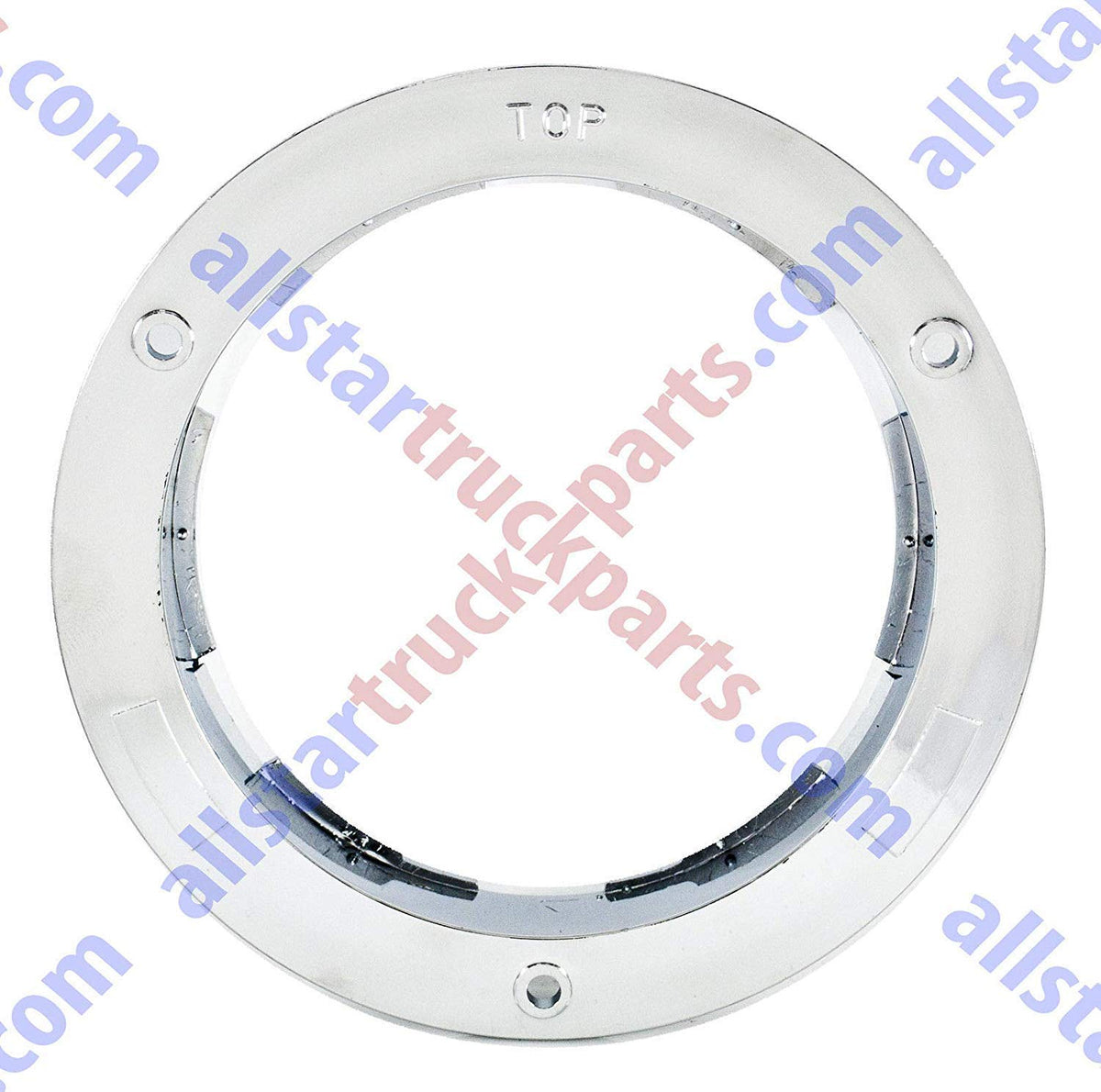 4" Round Chrome Bezels Flange Stop Turn Tail Light Covers Rings for Truck Trailer Kenworth Peterbilt