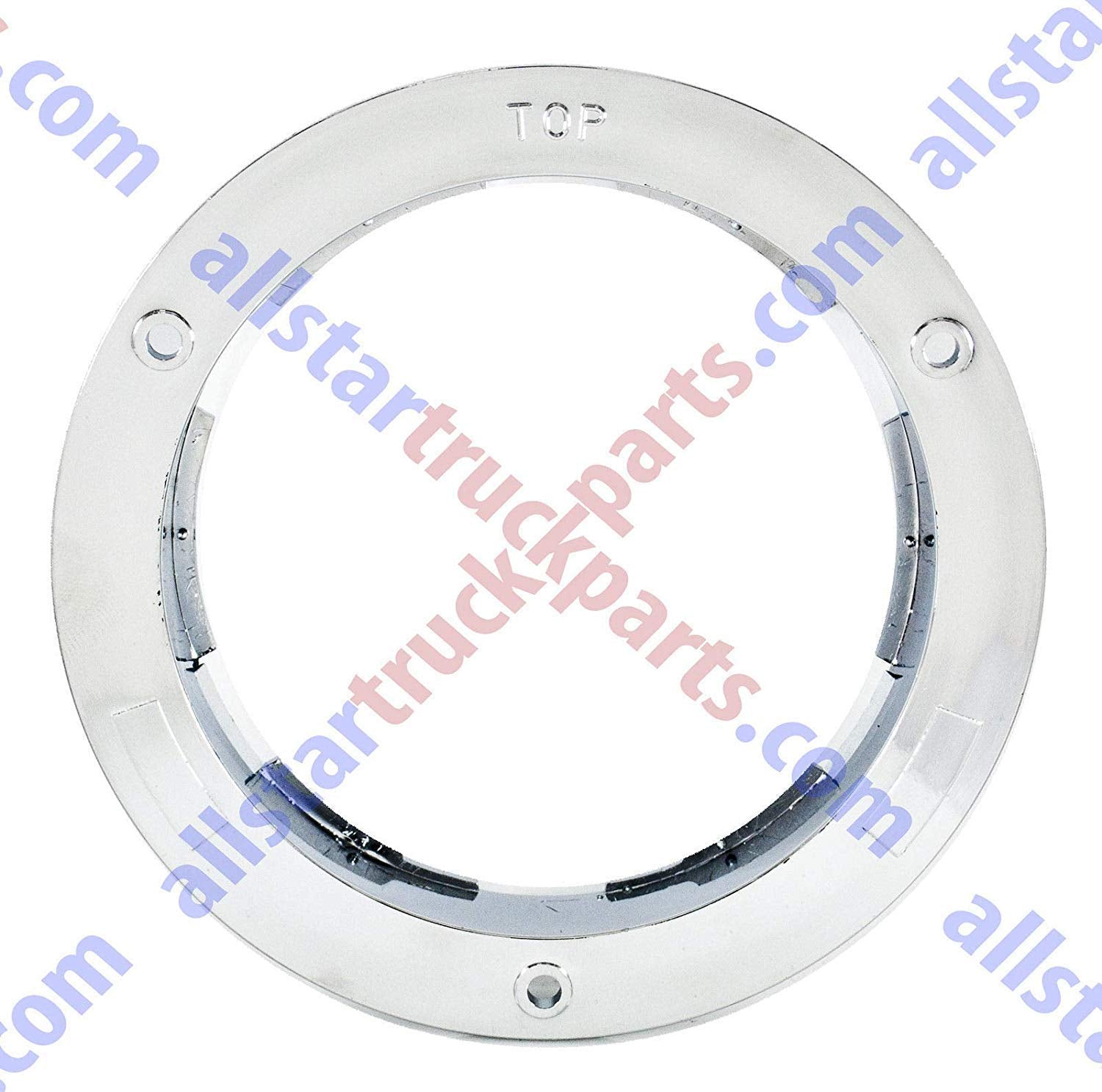 4" Round Chrome Bezels Flange Stop Turn Tail Light Covers Rings for Truck Trailer Kenworth Peterbilt