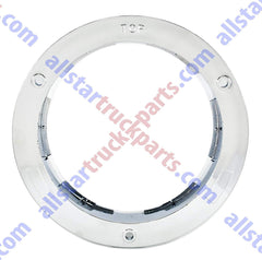 4" Round Chrome Bezels Flange Stop Turn Tail Light Covers Rings for Truck Trailer Kenworth Peterbilt