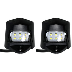 Qty 2 Heavy Duty 2"x1.65" Surface-Mount 6 LED Trailer License Plate Lights [DOT/SAE Certified] [IP67 Waterproof Rated] [Ultra-Durable] License Tags for Trailers, RVs, Trucks & Boats