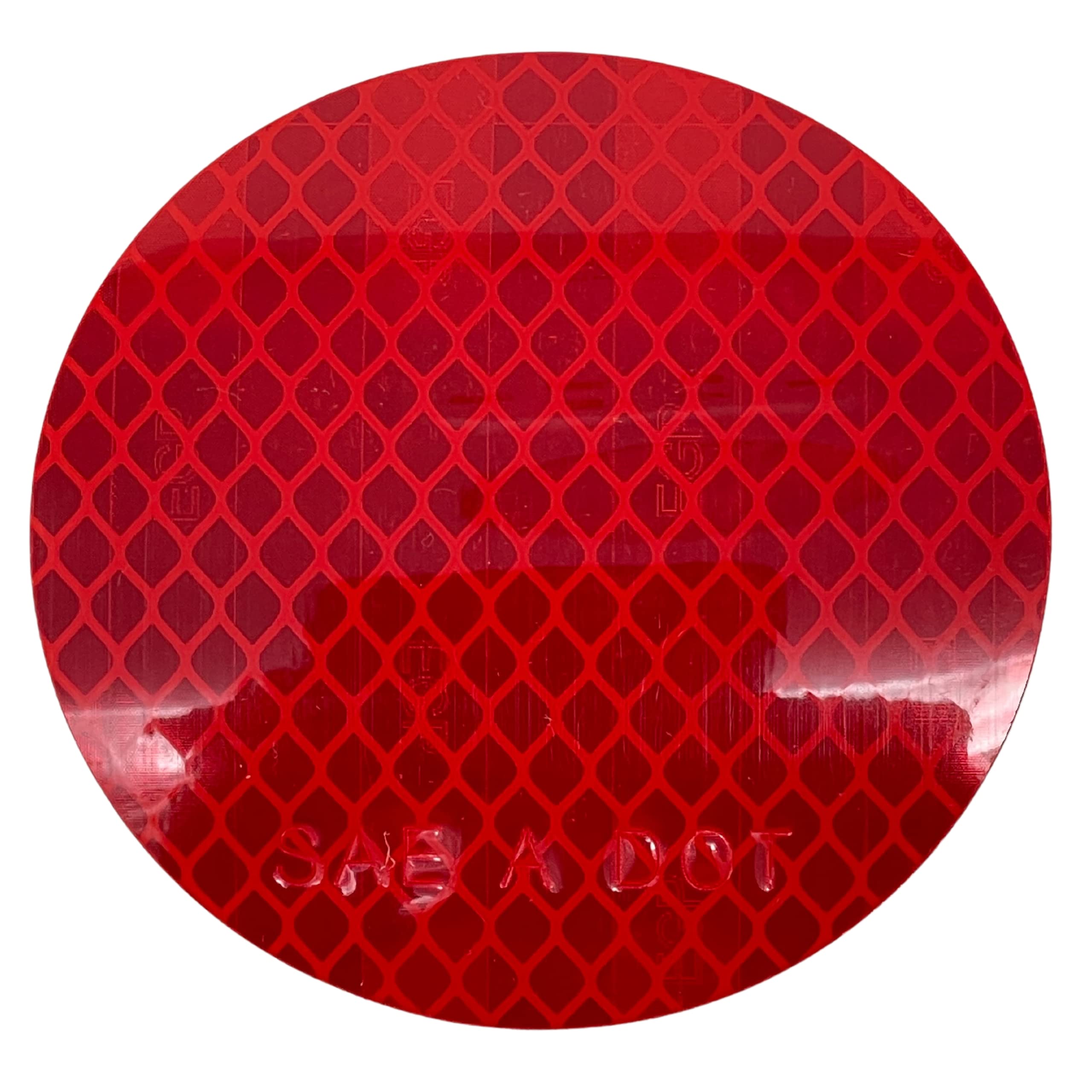 All Star Truck Parts 3" Inch Round DOT-SAE Amber/Red High Visibility Reflective Stick-On Prism Reflector | Strong Adhesive/Weatherproof | Trailer Camper RV Flatbed Fender Property Boat Marine…