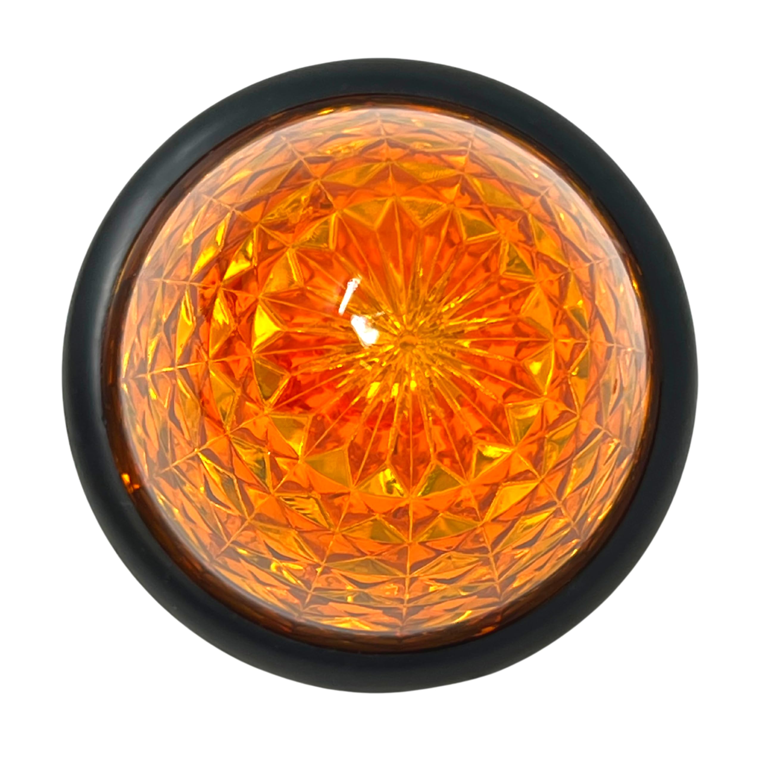 3.5" Inch Diameter 16 LED Round Beehive Cone Watermelon Trailer Side Marker Lights Red Amber Clear Lens Submersible 12V Rear Lights Peterbilt Trucks ATV Motorcycle