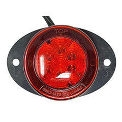 2x 2.5 Round Red 6 Led Clearance Side Marker Bumper Fender Mount Lights Kit Light 2 Screw Mount Wire Pigtail Truck Trailer Rv Waterproof 12V Sealed, 2.5 Round Led Marker Lights