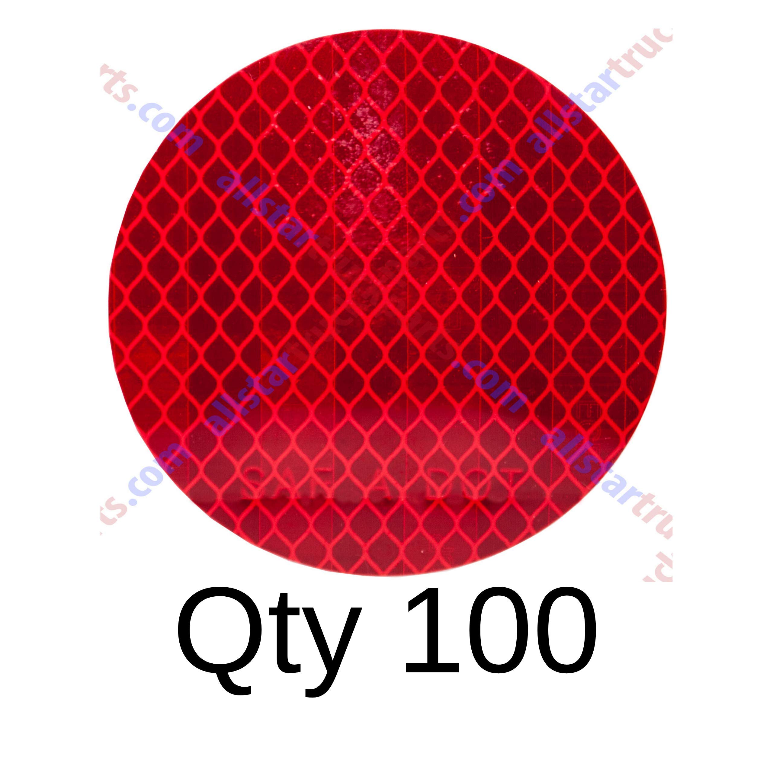 All Star Truck Parts 3" Inch Round DOT-SAE Amber/Red High Visibility Reflective Stick-On Prism Reflector | Strong Adhesive/Weatherproof | Trailer Camper RV Flatbed Fender Property Boat Marine…