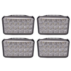4x6 inch LED Headlights Rectangular Replacement H4651 H4652 H4656 H4666 H6545 for Peterbil Kenworth Freightinger Ford Probe Chevrolet Oldsmobile Cutlass - Set of 4