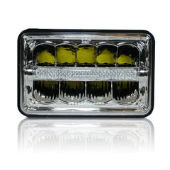 4X6 Inch Rectangle LED Headlights Replacement for Trucks 4" x 6" High/Low Beam DRL Replace H4651 H4652 H4656 H4666 H6545 - Qty 1