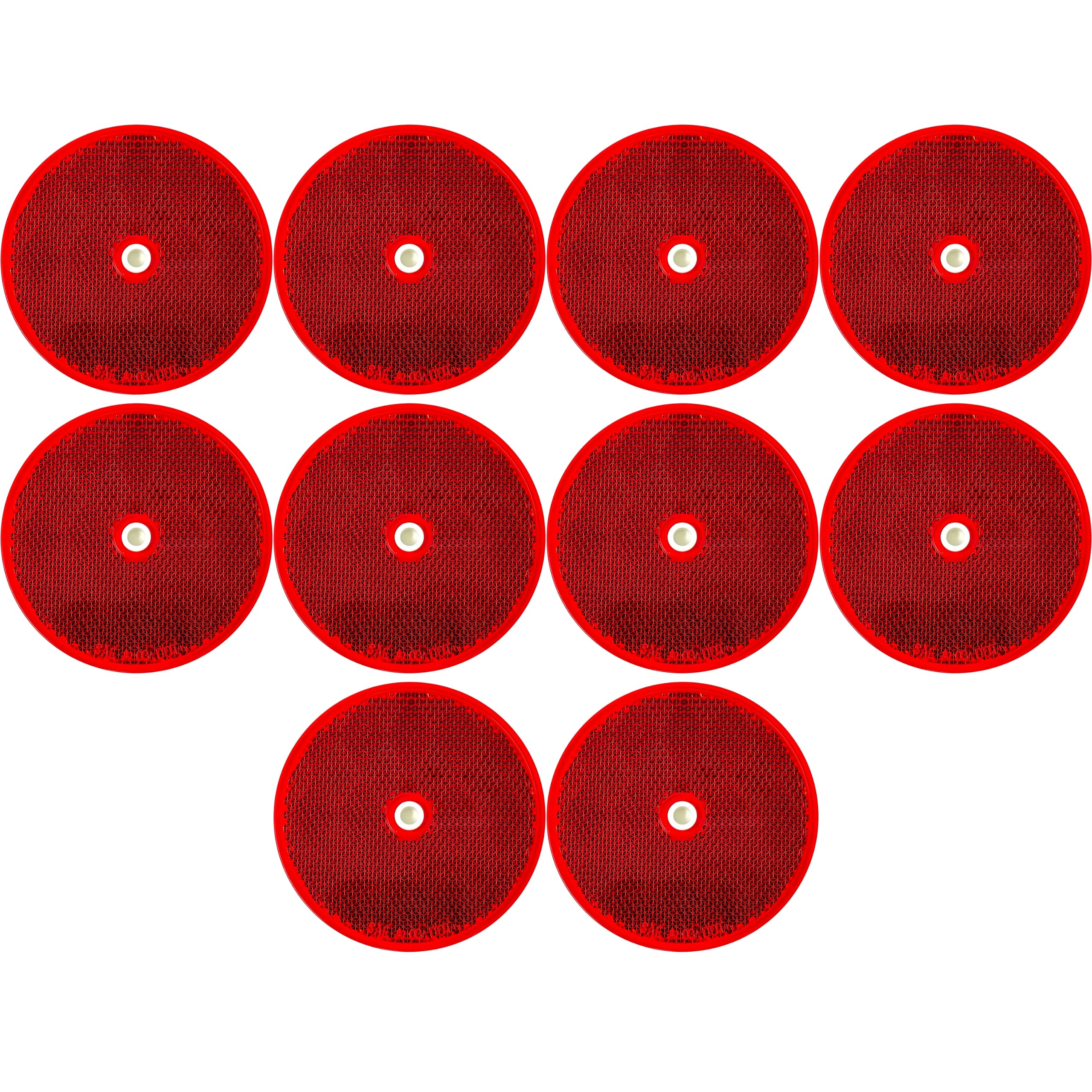 Class A 3-3/16" Round Reflector with Center Mounting Hole Trailers, Trucks, Automobiles, Mail Boxes, Boats, SUV's, RV's, Industrial Applications