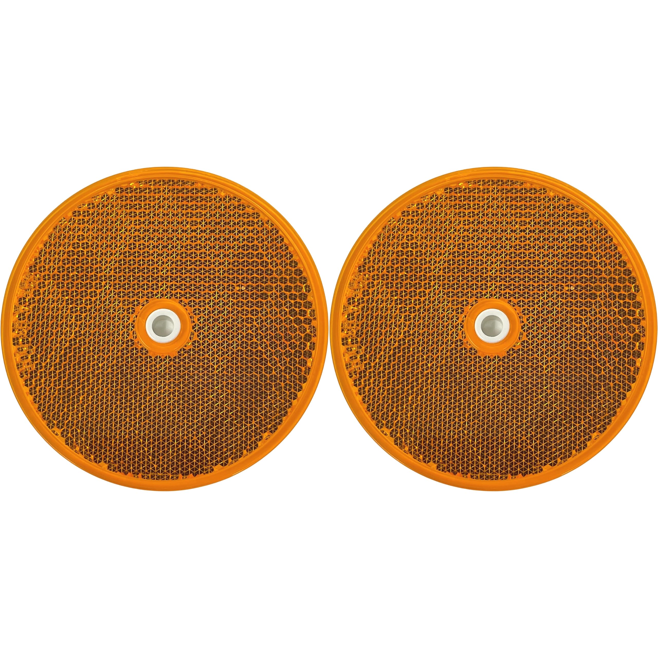 Class A 3-3/16" Round Reflector with Center Mounting Hole Trailers, Trucks, Automobiles, Mail Boxes, Boats, SUV's, RV's, Industrial Applications