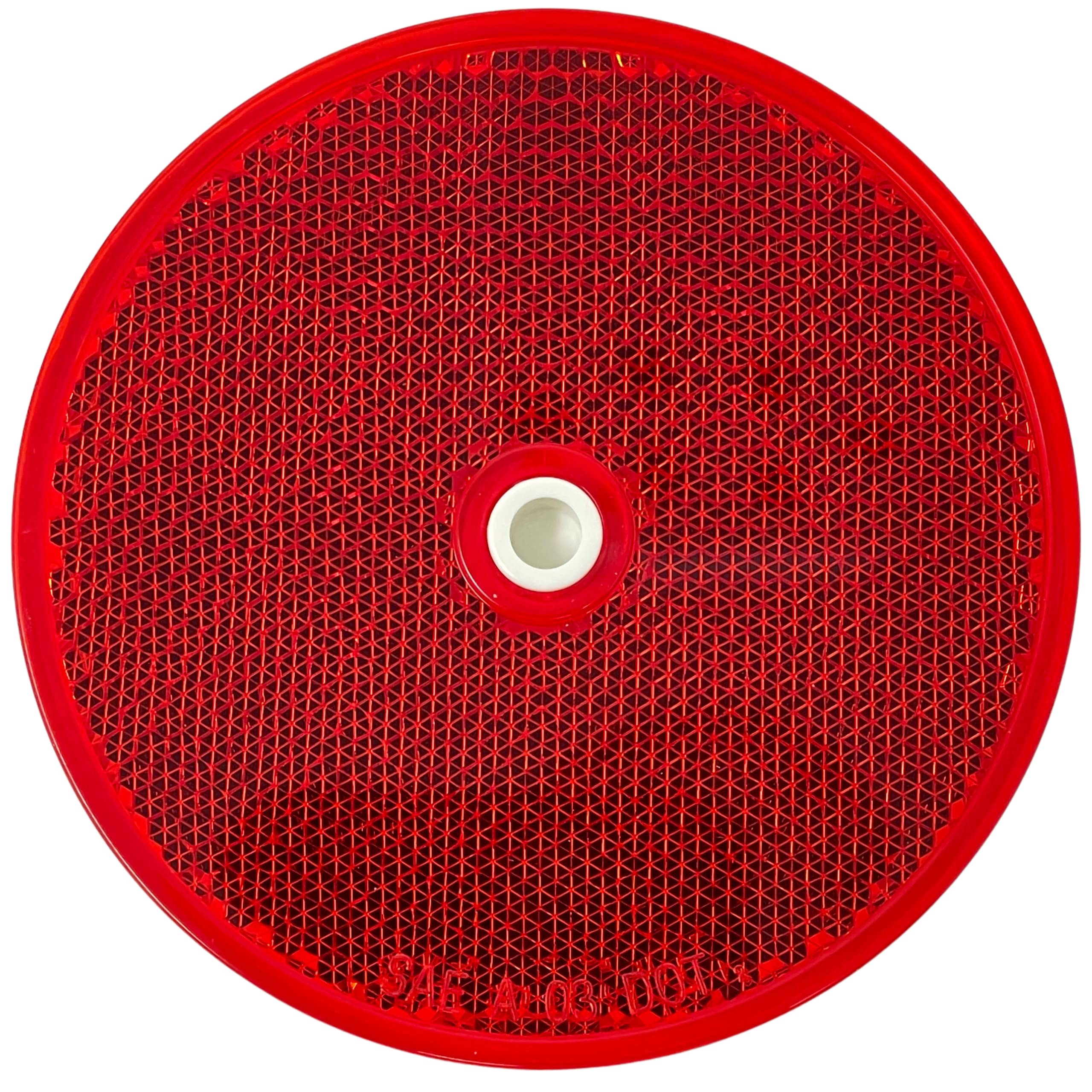 Class A 3-3/16" Round Reflector with Center Mounting Hole Trailers, Trucks, Automobiles, Mail Boxes, Boats, SUV's, RV's, Industrial Applications