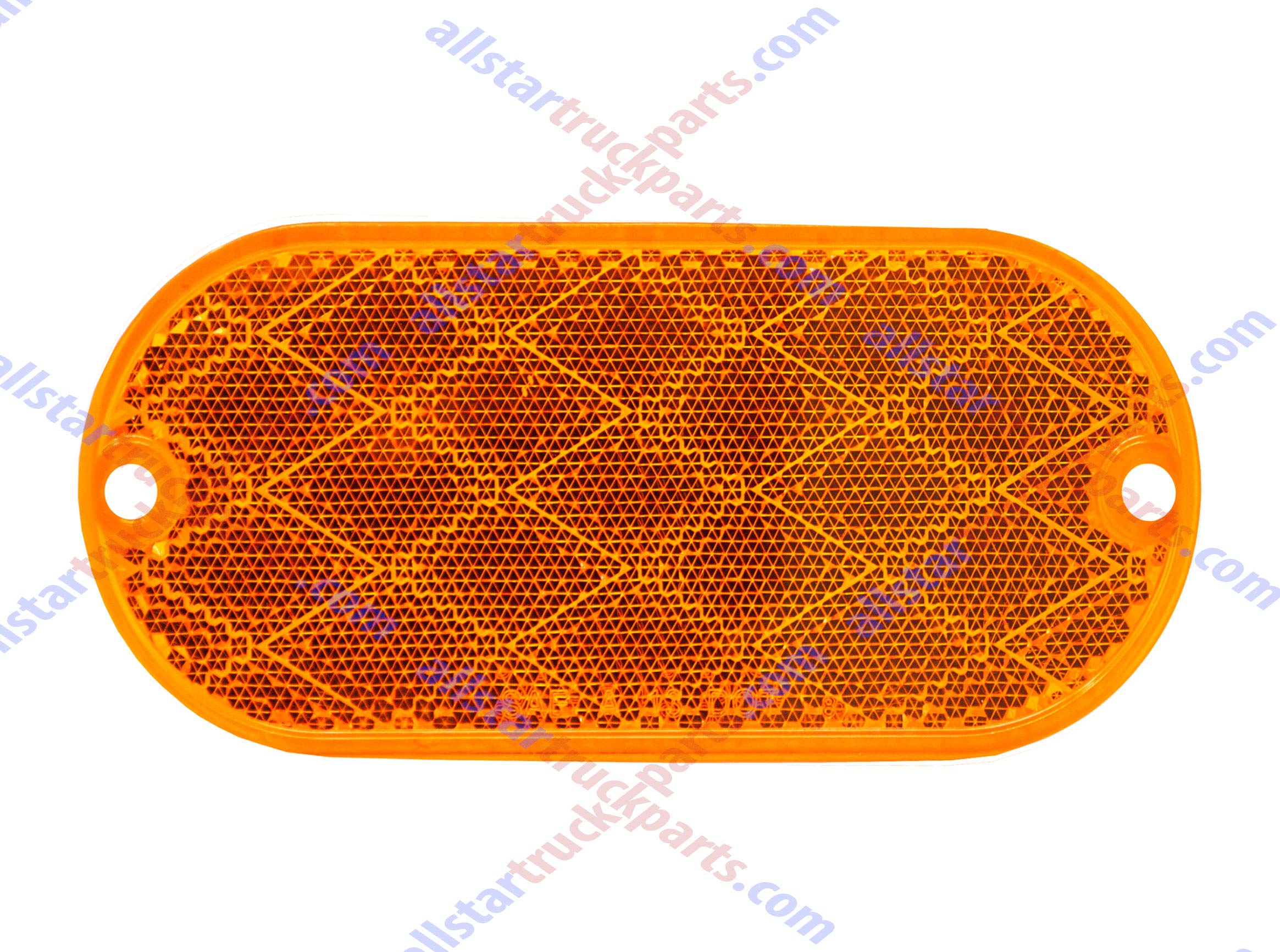 Oval Reflectors Red/Amber Self Adhesive Or Drill Mount Quick Mount SAE 13 DOT