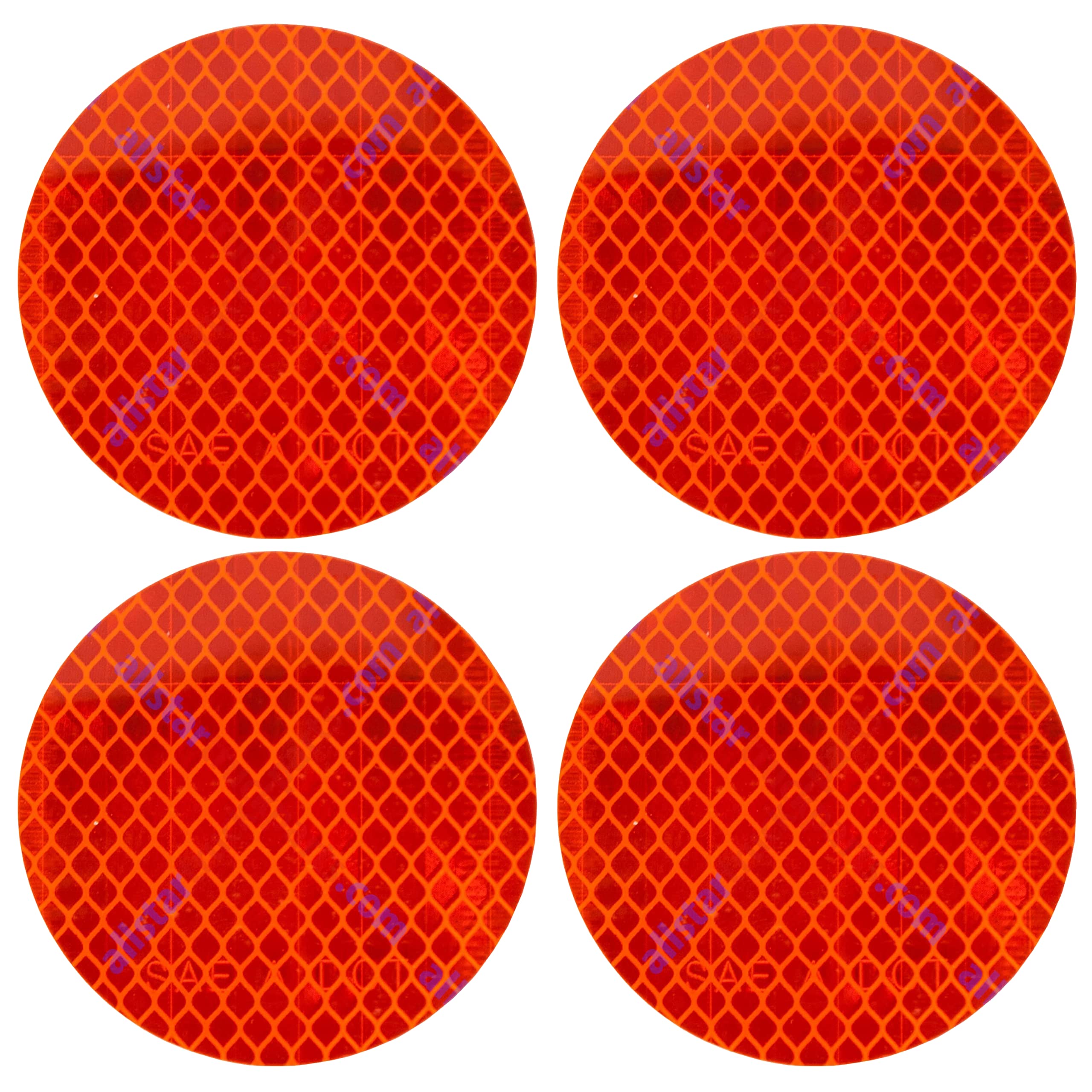 All Star Truck Parts 3" Inch Round DOT-SAE Amber/Red High Visibility Reflective Stick-On Prism Reflector | Strong Adhesive/Weatherproof | Trailer Camper RV Flatbed Fender Property Boat Marine…