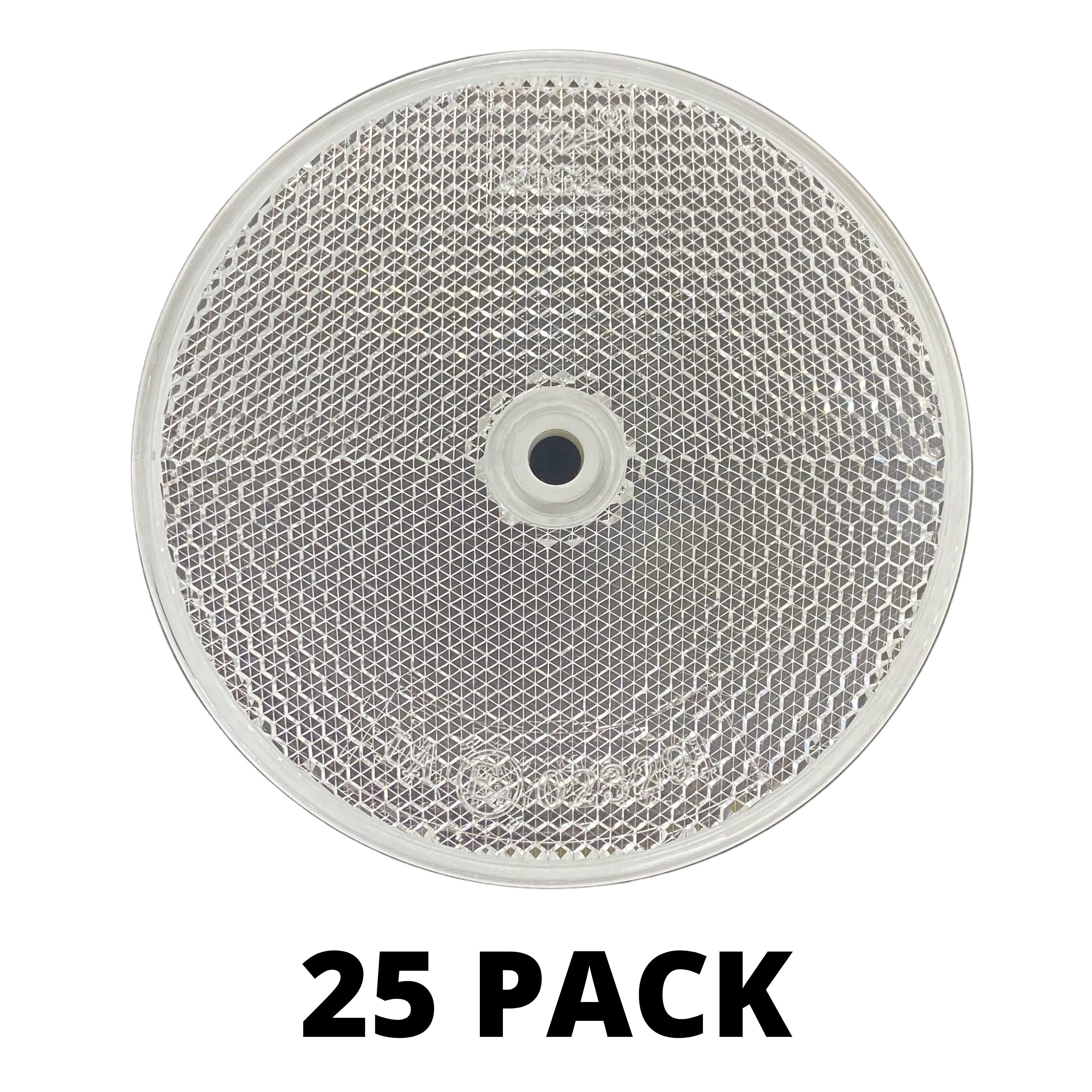 Class A 3-3/16" Round Reflector with Center Mounting Hole Trailers, Trucks, Automobiles, Mail Boxes, Boats, SUV's, RV's, Industrial Applications