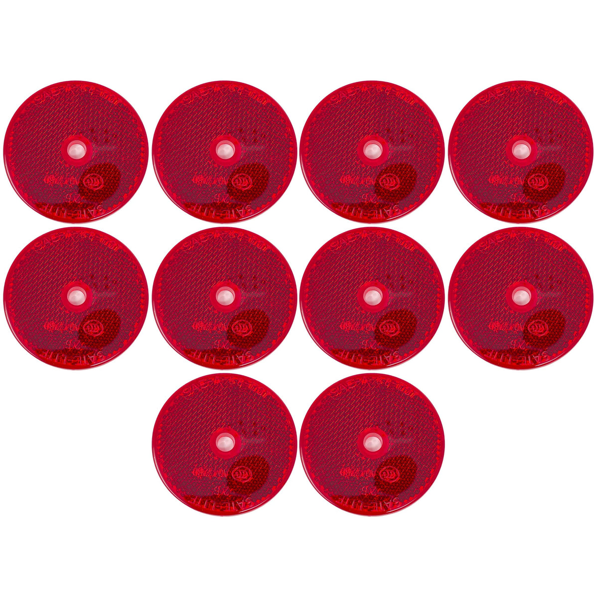 Class A 2" Round Reflector with Center Mounting Hole - Red/Amber/White for Trailers, Trucks, Automobiles, Mail Boxes, Boats, SUV's, RV's, Industrial Applications…