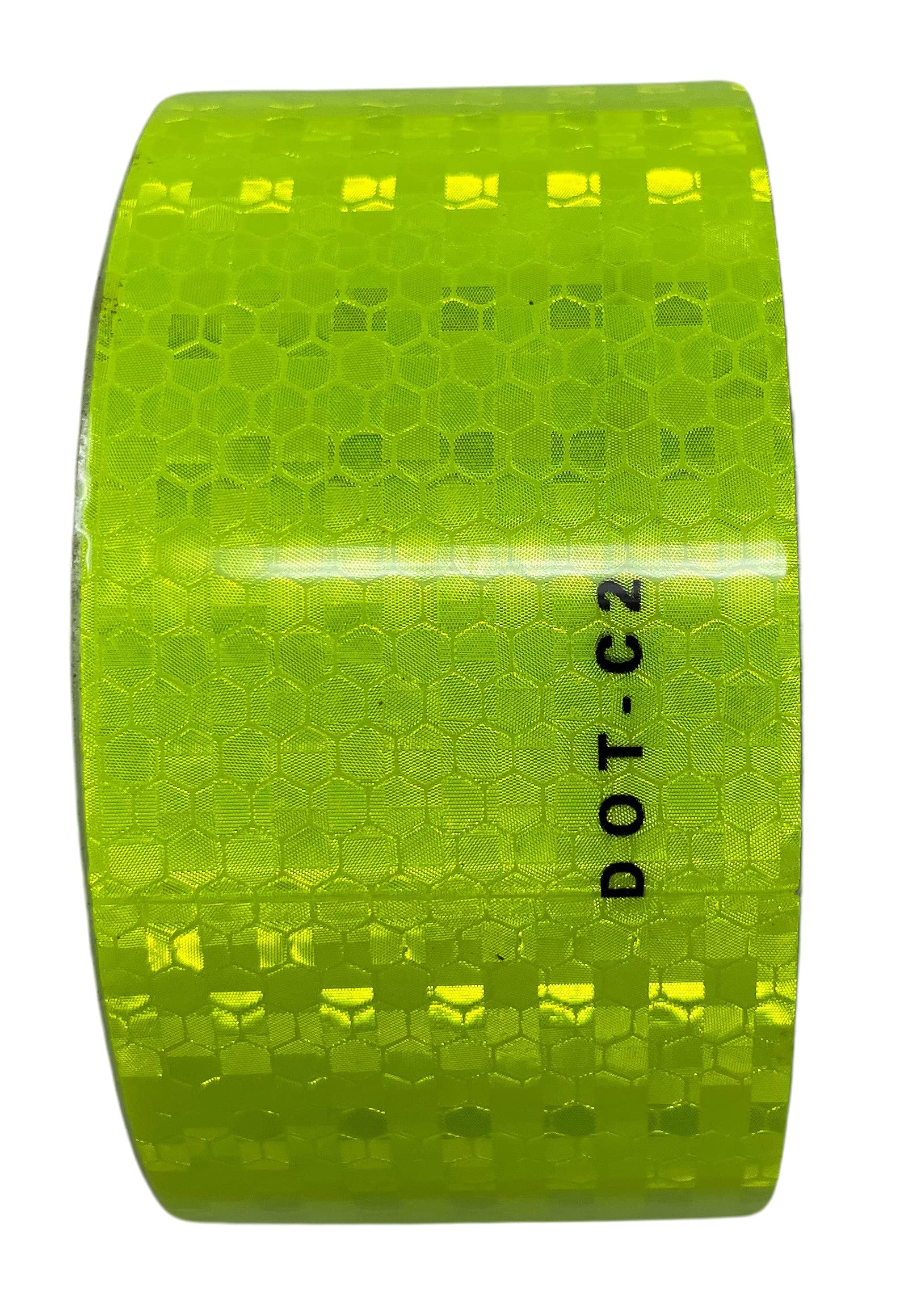 Fluorescent Yellow Green Reflective Tape DOT-C2 Conspiciuity Tape - COMMERCIAL ROLL - Automobile Car Truck Boat Trailer Semi Construction Equipment Safety (Fluorescent Yellow Green)