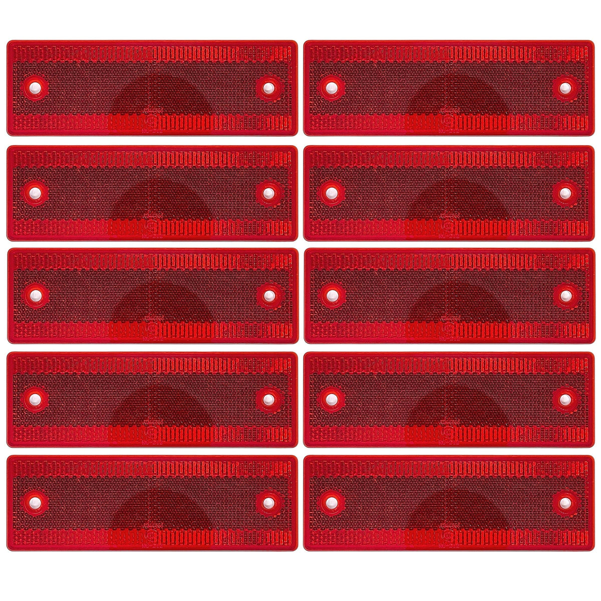 Class A 150mmx50mm (6"x2") Red/Amber/White Rectangular Reflector Screw Mount Trailers Trucks Automobiles Mail Box Boat SUV RV Industrial Driveway Safety Parking Visiblity