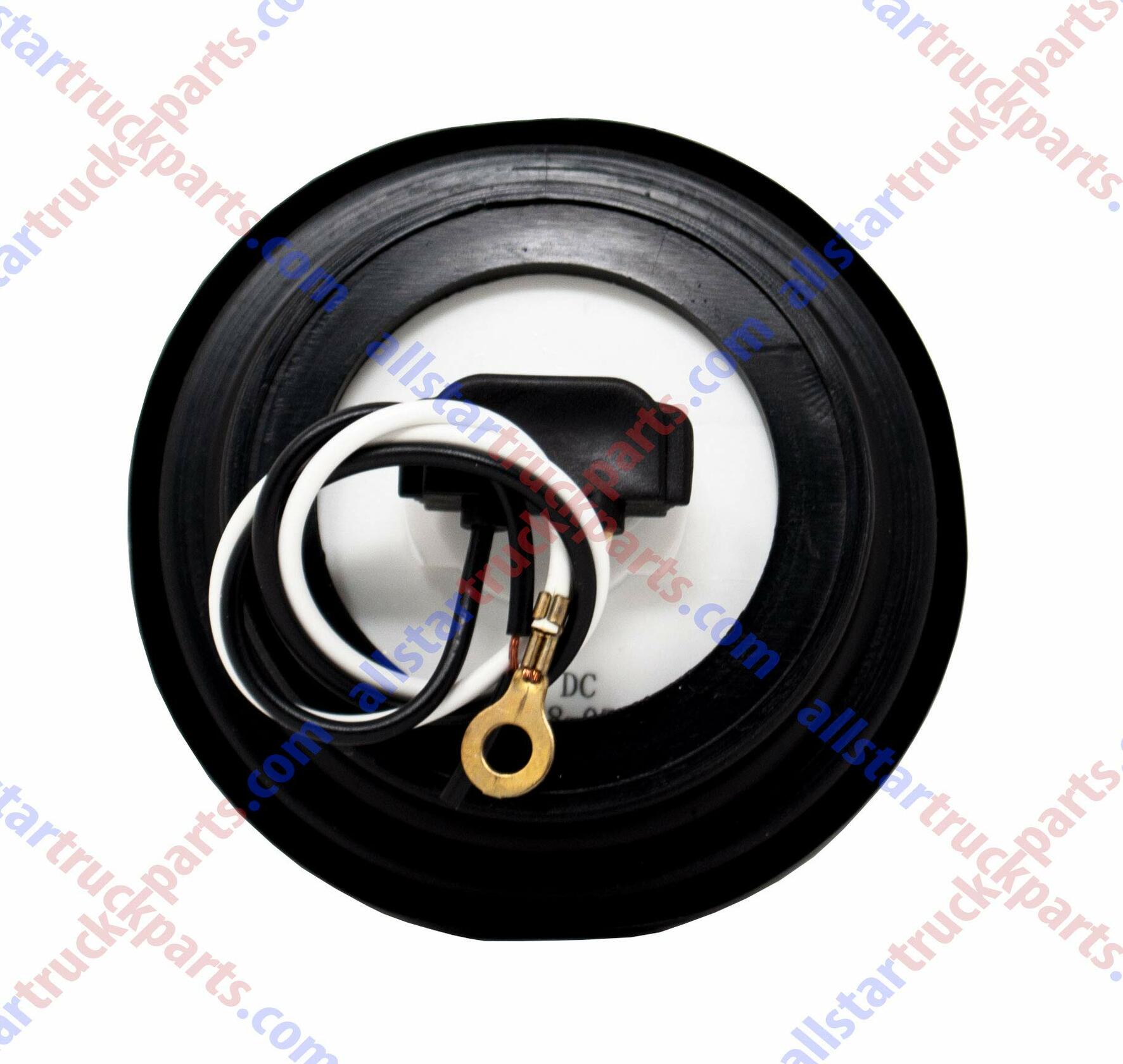 2.5" Red/Amber 12 Led Round Side Marker Clearance Lights Grommet Flush Mount, Sealed Truck Trailer with Reflex Lens, IP67 Waterproof- Super Bright DOT SAE P2 FMVSS 180