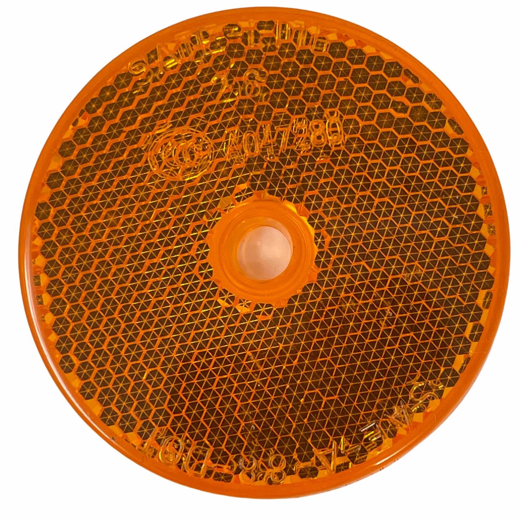 Class A 2" Round Reflector with Center Mounting Hole - Red/Amber/White for Trailers, Trucks, Automobiles, Mail Boxes, Boats, SUV's, RV's, Industrial Applications…