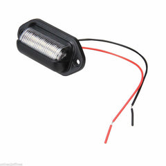 2pc Trailer 6 LED License Plate Lights [DOT FMVSS 108] [SAE L] [Chrome/Black] [Surface Mount] [Waterproof] [12V DC] Courtesy Step License Plate Tag Light for UTV ATV Trailer Truck RV Boat [2.6"x1.3"]