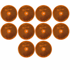 Class A 2" Round Reflector with Center Mounting Hole - Red/Amber/White for Trailers, Trucks, Automobiles, Mail Boxes, Boats, SUV's, RV's, Industrial Applications…