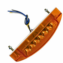 Qty 6 Amber/Red 6" 21 LED Side Marker Clearance Light Rectangle 12V Truck Trailer Camper Boat Marine 6x2 Rectangular Surface Mount [Sealed and Waterproof]