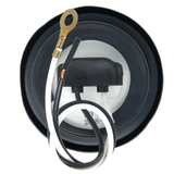 2" Round Amber 9 LED Light Trailer Side Marker Clearance Grommet & Plug