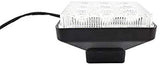 3.75" x 3.5 " Rectangle LED Amber Strobe Work Lamp Light 9-LED 27W DOT/SAE Approved Waterproof Dustproof Anti-Shock/Fog Towing Construction Safety Truck 10V-30V