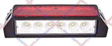 36 LED Combination Stop Turn Tail & License Plate Light Red White Trailer Truck - All Star Truck Parts
