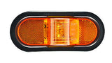 AMBER 6" OVAL MID-SHIP TURN TRUCK TRAILER LIGHT WITH GROMMET &  PIGTAIL KIT - All Star Truck Parts