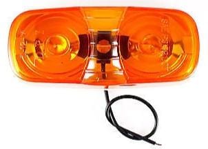 4"Inch Amber Double Bullseye Camper RV Trailer Side Marker Clearance Light - All Star Truck Parts