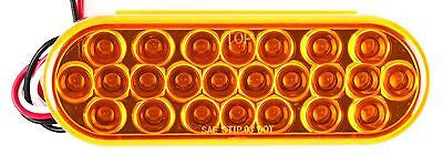 6" Inch Oval Amber 24 LED Sealed Turn Signal Tail Light Truck/Trailer - All Star Truck Parts