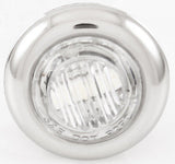 3/4" WHITE 3 LED CLEARANCE SIDE MARKER BULLET LIGHTS W. CHROME RING TRAILER - All Star Truck Parts