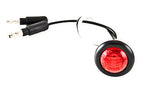 3/4" RED 3 LED CLEARANCE SIDE MARKER BULLET LIGHTS BLACK RING TRAILER TRUCK - All Star Truck Parts