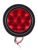 4" Inch 7 LED Round Stop/Backup/Reverse Truck Tail Light Kit - 4 Red + 2 White - All Star Truck Parts