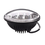 5.75" 5-3/4 Crystal LED Headlight Sealed Beam Replacement HID Xenon Upgrade 4000 4040 5506 H5006 H651/H466 Harley Davidson Chrome 36W - All Star Truck Parts