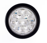 4" Inch White 12 LED Round Reverse Backup Tail Truck Light w/ Grommet & Wiring - All Star Truck Parts
