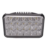 4 - 4x6" 15 LED Headlights & Ceramic Plug Harness H4656/4651 High/Low Beam 45W - All Star Truck Parts