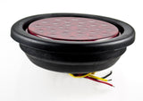 4" Inch Red 28 LED Round Stop Turn Tail Backup Truck Light Kit - 4 Red & 2 White - All Star Truck Parts