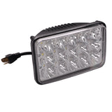 4x6" inch 15 LED Headlights CREE HID Replace H4656/4651 High/Low Beam 45W-Qty1 - All Star Truck Parts