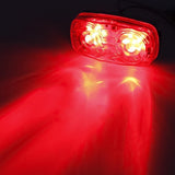 4" Inch Red 12 LED Double Bullseye Camper RV Side Marker Clearance Light - All Star Truck Parts
