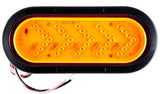 6.5" Inch Oval Amber Sequential Arrow Mid Turn Light 35 LEDs Trailer w/ Grommet - All Star Truck Parts