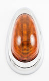 Pair (Qty 2) 6" Amber Sleeper Cab LED Side Marker/Turn Led Light Clearance For Freightliner Century/Columbia Surface Mount 15LED, Amber Oval Side Marker and Turn Signal Sealed - All Star Truck Parts