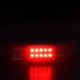 [ALL STAR TRUCK PARTS] 19 LED Red Amber White Integrated Trailer Tail Lights Bar 12V Turn Signal Running Lamp for Trailer UTV UTE RV ATV Box Truck Left and Right (2 Pack)