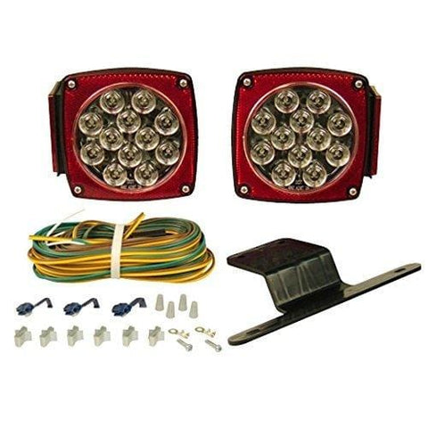 Clear Lens LED Submersible Trailer Light Stop Turn Tail License Kit Boat Marine - All Star Truck Parts