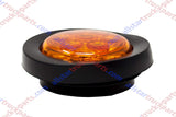 8 PC 2.0" Round LED Light Side Marker Clearance [7 LEDs] [Rubber Grommet] [IP 67] for Trailers - 4 Red and 4 Amber