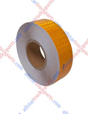 Yellow/Orange DOT-C2 Reflective Tape Conspiciuity Tape - COMMERCIAL ROLL, HIGH INTENSITY, STRONG ADHESIVE- 2" inch x 150' FEET - Truck Boat Trailer Semi Parking Construction Safety Night Visibility Bicycle Racks Equipment Steps Warehouse Floor Caution - All Star Truck Parts