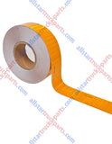 Yellow/Orange DOT-C2 Reflective Tape Conspiciuity Tape - COMMERCIAL ROLL, HIGH INTENSITY, STRONG ADHESIVE- 2" inch x 150' FEET - Truck Boat Trailer Semi Parking Construction Safety Night Visibility Bicycle Racks Equipment Steps Warehouse Floor Caution - All Star Truck Parts
