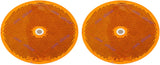 Class A 3-3/16" Round Red/Amber/White Reflector with Center Mounting Hole for Trailers, Trucks, Automobiles, Mail Boxes, Boats, SUV's, RV's, Industrial Applications