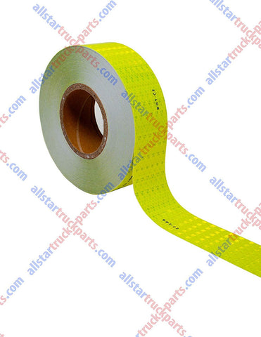 Fluorescent Yellow Green DOT-C2 Reflective Tape Conspiciuity Tape - COMMERCIAL ROLL, HIGH INTENSITY, STRONG ADHESIVE- 2" inch x 150' FEET - Trailer Truck Industrial Construction Floor Parking Lots Garage Walkways Doorways Night Visibility - All Star Truck Parts