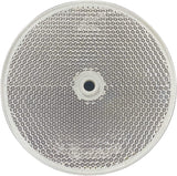 Class A 3-3/16" Round Red/Amber/White Reflector with Center Mounting Hole for Trailers, Trucks, Automobiles, Mail Boxes, Boats, SUV's, RV's, Industrial Applications